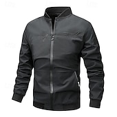 cheap Outdoor Jackets-Men&#039;s Softshell Jacket Hiking Jacket Outdoor Windproof Windbreaker Jacket Traveling Black Green Khaki Dark Blue Grey