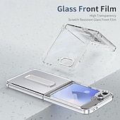cheap Samsung Cases-Phone Case For Samsung Galaxy Z Flip 7 Z Flip 6 Z Flip 5 Z Flip 4 Z Flip 3 Back Cover with Stand Holder Magnetic Support Wireless Charging Retro TPU PC