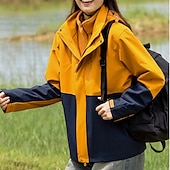 abordables Softshell, polares y chaquetas de montaña-Hombre Mujer Chaqueta Softshell Chaqueta para senderismo Invierno Al aire libre Retazos Mantiene abrigado Forro Polar Resistente al Viento Resistente al Agua Chaquetas 3-en-1 Chaqueta de Invierno