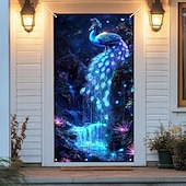 cheap Door Covers-Door Decorations Door Covers Beautiful Peacock Door Tapestry Door Curtain Decoration Backdrop Indoor/Outdoor Door Banner for Front Door Farmhouse