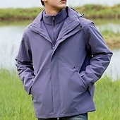 abordables Softshell, polares y chaquetas de montaña-Hombre Mujer Chaqueta Softshell Chaqueta para senderismo Invierno Al aire libre Retazos Mantiene abrigado Forro Polar Resistente al Viento Resistente al Agua Chaquetas 3-en-1 Chaqueta de Invierno