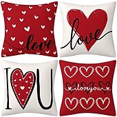 abordables Housse de coussin de vacances-Housse de coussin décoratif pour mariage en forme de cœur 1PC Housse de coussin carrée douce Housse de coussin pour chambre salon canapé fauteuil