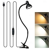abordables Lampes de lecture-lampe à pince à LED alimentée par USB pour chambre à coucher &amp;salon – protection des yeux, lecture &amp;lampe d&#039;apprentissage, conception de petit tube 1pc