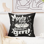 billige &quot;Quotes&amp;Saying Style&quot;-morsomt dyr dekorativt kasteputetrekk 1 stk myk firkantet sofa putetrekk putetrekk for soverom stue sofa stol
