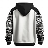 baratos moletom masculino de lã-Homens Veado Tosão Moletom Moletom Moletom com capuz Gola Redonda Simples Impressão 3D Caça Preto Marron Zip Up Outono Inverno Designer