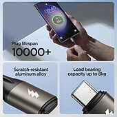 Недорогие Кабели для мобильных телефонов-Комната отдыха USB-кабель типа C 27W 3,9 фута USB-A к USB-C 3 A Быстрая зарядка нейлон плетеный Назначение iPad Samsung Xiaomi Аксессуар для мобильных телефонов