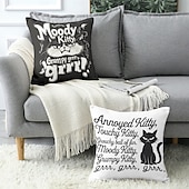 billige &quot;Quotes&amp;Saying Style&quot;-morsomt dyr dekorativt kasteputetrekk 1 stk myk firkantet sofa putetrekk putetrekk for soverom stue sofa stol
