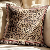 baratos Estilo Vintage-Capa de almofada dupla face com estampa animal 2 peças capa de almofada quadrada decorativa macia fronha para sofá de quarto sala de estar cadeira