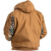 abordables sweat à capuche en polaire pour hommes-Homme Cerf Toison Sweats à Capuche Sweat-shirt Sweat à capuche Sweat à capuche Capuche Mode 3D effet Chasse Marron Vert Cordon Automne Hiver Designer