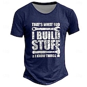  Per uomo Gergo divertente Maglietta Manica Corta maglietta Stampa 3D Girocollo Camicia Moda Quotidiano Streetwear Quotidiano Nero Blu Marrone Estate Primavera Abbigliamento S M L XL XXL XXXL