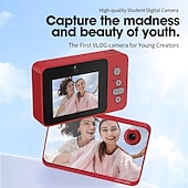 cheap Digital Camera-Digital Camera High-Definition Digicam Point and Shoot Camera for Photography and Video Recording Retro Travel Gift with Selfie Mirror