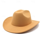 tanie Kapelusz Fedora-Męskie Czapka Kentucky Derby Kapelusz Kowbojski kapelusz Kapelusz Fedora Trilby Czarny Biały Wełniany Styl vintage Moda 18 wiek Stan Teksas Codzienny Impreza tematyczna Jednolity/zwykły kolor Filtr