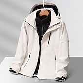 baratos Casacos Leves, Polares &amp; Caminhada-Mulheres Jaqueta Softshell Jaqueta de Trilha Inverno Ao ar livre Térmico / Quente Forro de Velocino A Prova de Vento Impermeável Jaquetas 3-em-1 Jaqueta de Inverno Jaqueta corta-vento Viajar Cinzento