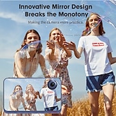 cheap Digital Camera-Digital Camera High-Definition Digicam Point and Shoot Camera for Photography and Video Recording Retro Travel Gift with Selfie Mirror