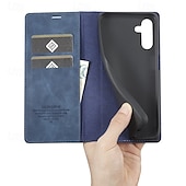 cheap Samsung Cases-Phone Case For Samsung Galaxy A21s S25 Ultra Flip Cover with Stand Holder Magnetic Card Slot Retro TPU PU Leather