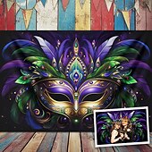 billige Ferievev-karneval mardi gras hengende billedvev maske veggkunst stor billedvev veggmaleri dekor fotografi bakteppe teppe gardin hjem soverom stue dekorasjon