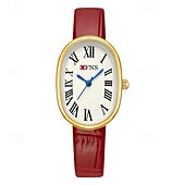 cheap Quartz Watches-Women Quartz Watch Minimalist Luxury Fashion Business Waterproof PU Leather Stainless Steel Strap Watch