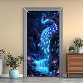 cheap Door Covers-Door Decorations Door Covers Beautiful Peacock Door Tapestry Door Curtain Decoration Backdrop Indoor/Outdoor Door Banner for Front Door Farmhouse