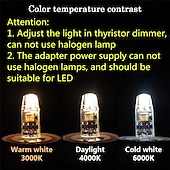 رخيصةأون أضواء LED ثنائي الدبوس-10 قطعة G4 LED لمبة قابلة للتعتيم AC / DC12-24V 2 واط 3 واط 1505 COB مصباح ليد بديل لمبة الهالوجين التقليدية لأضواء الثريا