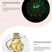 levne Quartz hodinky-olevs značka olevs dámská móda mechanické hodinky svítící kalendář módní trend římský ciferník quartz hodinky jednoduché volnočasové voděodolné sportovní dámské náramkové hodinky drahokamy