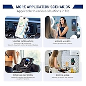 abordables Chargeurs de voiture-Support de téléphone portable magnétique à ventouse électrique réglable à 360 degrés, mains libres, pour voiture/salle de sport/miroir/surface lisse, compatible avec l&#039;iPhone Magsafe