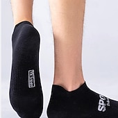 Недорогие мужские носки-Муж. 6 предметов Мульти пакеты Носки Носки до щиколотки Носки для бега Повседневные носки Черный Белый Цвет Буквы Отпуск Для занятий спортом Повседневные Классический Средней плотности Весна Осень