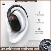 cheap TWS True Wireless Headphones-JM05 True Wireless Headphones TWS Earbuds Ear Hook Bluetooth 5.3 Sports Waterproof IPX4 Long Battery Life for Apple Samsung Huawei Xiaomi MI  Fitness Camping / Hiking Running Mobile Phone Travel