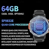cheap Smartwatch-iMosi PG999 Smart Watch 1.54 inch 4G LTE Cellular Smartwatch Phone 4G Pedometer Call Reminder Heart Rate Monitor Compatible with Null Men GPS Long Standby Hands-Free Calls IP 67 43mm Watch Case