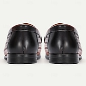 preiswerte Loafer aus hochwertigem Leder-Herren-Loafer aus hochwertigem geflochtenem Rindsleder mit stilvollem Akzent – bequemes, formelles Schuhwerk für Business und besondere Anlässe