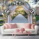 cheap Wedding-Wedding Decorations Backdrop Photograph Wedding Wall Hanging Large Tapestry Art Mural Decor Blanket Curtain Home Bedroom Living Room Decoration