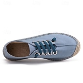 Χαμηλού Κόστους Ανδρικά Sneakers-ανδρικά casual αθλητικά παπούτσια εσπαντρίγιας, ελαφριά παπούτσια με κορδόνια με σόλα από γιούτα, κομψά καλοκαιρινά παπούτσια για καθημερινή χρήση και υπαίθριες δραστηριότητες
