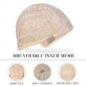 economico Parrucche trendy sintetiche-parrucche bob corte per donne parrucca bob con frangia parrucca bob liscia super morbida e facile da indossare, parrucca sintetica colorata per tutti i giorni, cosplay