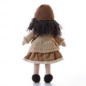 preiswerte Puppen-Waldorfpuppe mit Baumwollkörper, Künstlerpuppe, handgefertigte Mini-Anziehpuppe zum Selbermachen (Zubehör Bär nicht im Lieferumfang enthalten) für Weihnachtsgeschenke