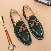 levne Poloformální-pánské semišové střapcové mokasíny – elegantní slip-on společenské boty, pohodlné a stylové, ideální pro podnikání, neformální události a formální příležitosti