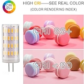 tanie Żarówki LED 2-pinowe-żarówki kukurydziane led g4 12v/24v ac/dc, 5w 63led ściemnialne do żyrandoli kryształowych, ciepła biel &amp;biały, 4szt