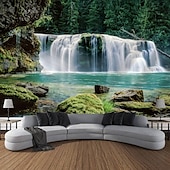 olcso táj kárpit-természet vízesés függő gobelin fal művészet nagy kárpit falfestmény dekoráció fénykép háttér takaró függöny otthon hálószoba nappali dekoráció