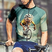 Недорогие Мужские джерси-Муж. Велокофты Графика С короткими рукавами Велоспорт Футболка Футболка Джерси с 3 задними карманами Горные велосипеды Быстровысыхающий Анатомический дизайн Фитиль Дышащий Виды спорта