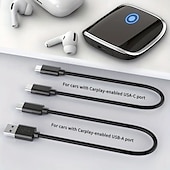 preiswerte Carplay-Adapter-Kabelloses CarPlay und Android Auto 2-in-1-Adapter, USB-Stromversorgung, PVC, Plug-and-Play, geringe Latenz, für CarPlay/Android Auto-fähiges iPhone und Android