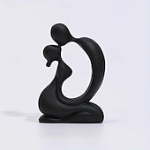 abordables Statues-Statue de couple en résine s&#039;embrassant, artisanat artistique pour la décoration de la maison, du salon, du bureau, du café, polyvalente pour l&#039;intérieur &amp;ornement d&#039;entrée de table d&#039;extérieur pour