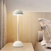 preiswerte Tischlampen-Pilz-Schreibtischlampe aus Metall, kabellose USB-Ladefunktion, Touch-Nachttisch-Lichtleiste, Atmosphärenlampe, Leuchte für Wohnzimmer, Schlafzimmer, 1 Stk.