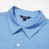 economico Camicie Elite da Uomo-Per uomo Camicia Palma All&#039;aperto Vacanza Bianco Blu Manica Lunga Collo ripiegato Estate Primavera Abbigliamento