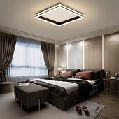 baratos Luzes de teto reguláveis-Lâmpada de teto quadrada led com escurecimento contínuo cor da luz luz de teto comutável 50cm 110-240v