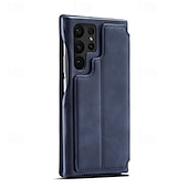 abordables Coques Samsung-Housse de téléphone pour Samsung Galaxy S24 Ultra S24 Plus S24 S23 S23 Ultra S22 S22 Plus Ultra S21 Ultra S21 FE S21 Coque flip avec emplacement pour carte magnétique antichoc rétro TPU PU cuir
