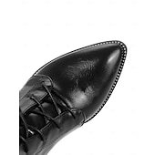 tanie Buty modowe-stylowe brązowe buty damskie ze skóry ekologicznej, sznurowane, na obcasie klockowym | idealne na jesień i zimę