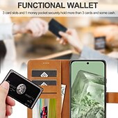 levne Ostatní pouzdra-telefon Carcasă Pro Google Pixel 9 Pro Pixel 9 Pro XL Pixel 8 Pro Pixel 8 Pixel 9 Pixel 7 Pixel 7 Pro Pixel 6 Pixel 6 Pro Flip Cover se stojánkem Magnetické Slot pro kartu Retro TPU PU kůže