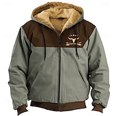 baratos moletom masculino de lã-Homens Cowboy Tosão Moletons Moletom Moletom Moletom com capuz Com Capuz Moda Impressão 3D Férias Esportes Streetwear Marron Verde Com Cordão Outono Inverno Designer