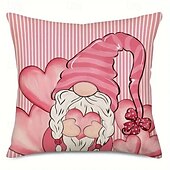 abordables Housse de coussin de vacances-Housse de coussin décoratif pour mariage en gnomes 1PC Housse de coussin carrée douce Housse de coussin pour chambre salon canapé fauteuil