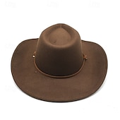 Homme Chapeau de soleil Chapeau de cowboy Chapeau Fedora Trilby Noir Rouge Laineux Le style rétro Mode 18ème siècle État du Texas du quotidien Le thème de la fête Couleur unie / unie Ecran Solaire abordables Chapeaux homme-Homme Chapeau de soleil Chapeau de cowboy Chapeau Fedora Trilby Noir Rouge Laineux Le style rétro Mode 18ème siècle État du Texas du quotidien Le thème de la fête Couleur unie / unie Ecran Solaire