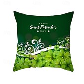 ieftine Husa de perna de vacanta-husă de perne decorativă ziua Sfântului patrick 1 bucată shamrock husă de pernă pătrată moale față de pernă pentru dormitor living canapea canapea scaun