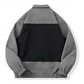 baratos Casacos &amp; Sobretudos para Homem-Homens jaqueta leve Jaqueta utilitária Jaqueta Carga Jaqueta de Transição Férias Diário Anti-desgaste Bolsos Outono &amp; inverno Tecido Moda Clássico Lapela Padrão Preto Branco Amarelo Cinzento Casaco